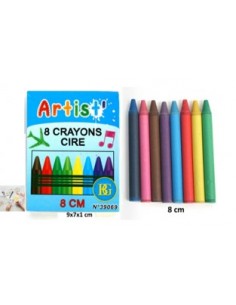 BG CRAYON CIRE 8 COULEURS